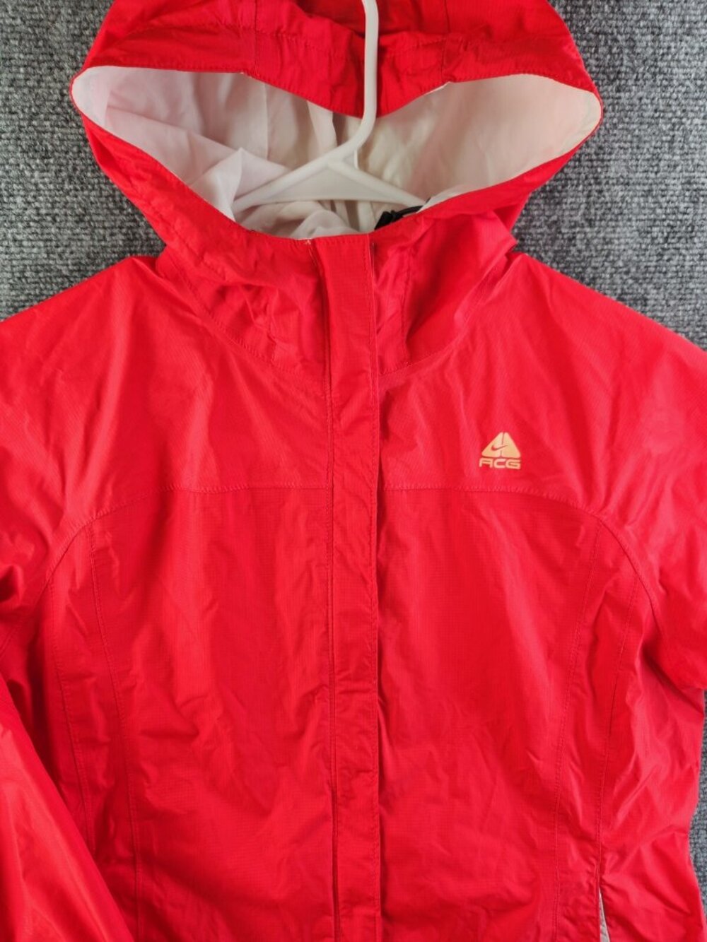 ACG Nike Fit Storm Medium Red Long Sleeve Nylon Windbreaker Jacket Mesh Logo 3